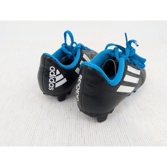 Adidas Soccer Cleats Boys 12 K Conquisto Black Blue Kids - Picture 10 of 12
